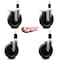 Service Caster 6'' Phenolic Swivel 1-1/2'' Expand Stem Caster Set 2 Total Lock Brakes, 4PK SCC-EXTTL20S615-PHS-2-S-2-112 - alternate 5